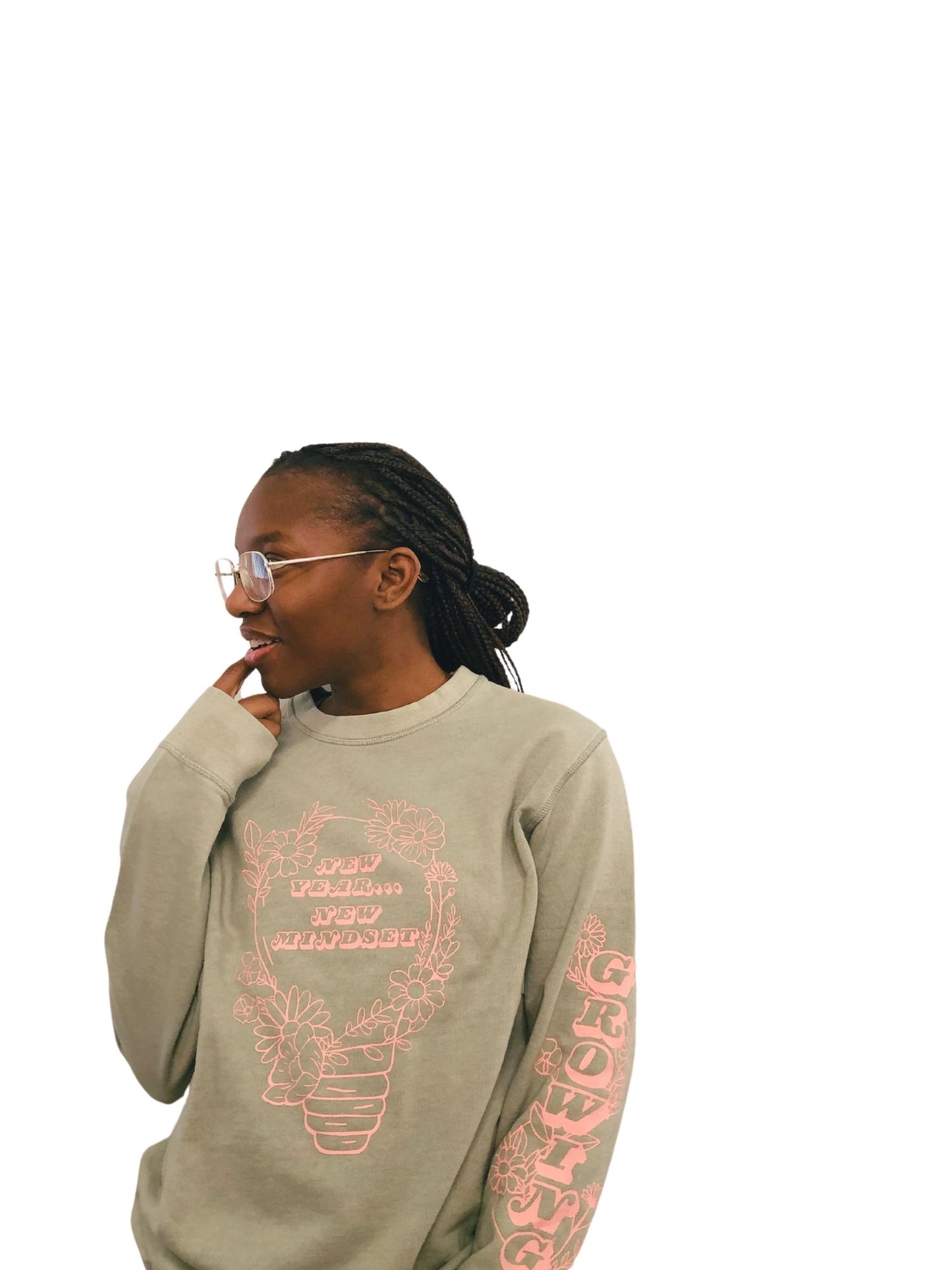 New Year New Mindset Crewneck - Sage